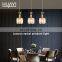 HUAYI Modern Style E27 Iron Crystal Kitchen Dining Room Nordic Ceiling Hanging Pendant Light