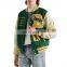 Baseball lettermen varsity jacket for men with leather sleeve custom embroidery patched logo
