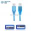 Factory specializing made male to male usb cable , 15 m blue cable usb
