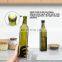 Glass Olive Oil Bottle Dispenser - 500ml Green Oil and Vinegar Cruet with Pourers and Funnel - Olive Oil Carafe Decanter fo