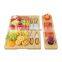 Bamboo Cheese Board Meat Charcuterie Platter Serving Tray With 4 Cutlery Set