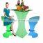 Cheap Bar Table Sets /PE RGB Color Changing Remote Control Nightclub LED Plastic Table Mobile Bar Furniture Sets