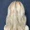 HD Lace Human Hair Wigs Brazilian Natural Wave Bob Wig 13x4 Light Honey Blonde Lace Front Wig Glueless Wig Ash Roots PrePlucked