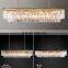 Modern American Crystal Glass Rod Pendants Chandelier Lighting Fixture For Living Room Dining Room Kitchen Island Foyer Lobby