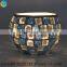 Colored Handmade Round Crackle Mosaic Glass Candle Holders Vintage Candle Jars Quality Choice Supplier's Choice