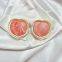 Fully Customized Peach Shape Blusher Palette with High Glow Face Backed Powder Oem Blush and Highlighter Chunky Glitter