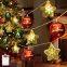 Bulk Battery-Powered Xmas Light Strings - Electroplated Stars, 20LED for Party & Indoor Decor