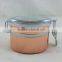 Copper plated tea Jar, 4-Piece Stainless Steel Clamp Canister Set with Clear Lid