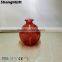 Red Glass bottle For Flower 490ml Clear Coating Glass Vase