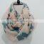 Wholesale Hot Hit New Pattern Butterfly Printing Polyester Cotton Infinity Scarf