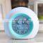 LED Luminova Circular Modern Color Changing Snooze Desktop Table Alarm Clocks Electronic Digital Clock
