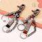 2015 Yiwu Factory Direct Sale Punk Men's Genuine Leather Vintage Keychains