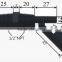 E-5C PP horizontal 1/2"NPT double taper thread mini liquid magnetic float water level switch 12v 24v 5CFS-YZ-3