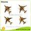 Die struck 3D metal airplane lapel pin,gold lapel pins