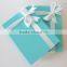 Hot sale beautiful transparent acrylic wedding invitations with black screen printing & blue boxes                        
                                                Quality Choice