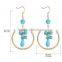 Turquoise bead tassel earrings fashion earring designs new model earrings/