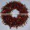 46cm Green+Red Color PET Decorative Christmas Tinsel Wreath