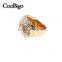 Fashion Jewelry Zinc Alloy Rhinestone Ring Ladies Wedding Engagement Party Show Gift Dresses Apparel Promotion Accessories