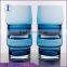 Set 4-Piece blue creative design tower shaped colored drinking glass cup                        
                                                Quality Choice