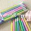 Standard size hexagonal shape soft wood candy body HB pencil with striped