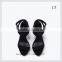 OS32 2016 fashion stylish high heel hollow out platform black strap sandals shoes latest model