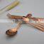 2016 hot sale stainless steel rose gold cutlery set