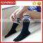 V-94 Sports girl stripe crossing knee socks in black and white school girls knee high football socks