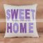 American country HOME alphabet cotton and linen embroidered hold pillow high-grade cartoon sofa cushion cover