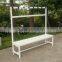 Single Side Changing Room Bench Metal Dressing Room Bench