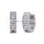Fashion Crystal Cuff Huggie Hoop Earrings Surgical Stainless Steel Ear Studs Hoop Earrings