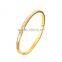 Korean style bangle gold bangle inset with shell design stainless steel bangle