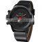 2015 Fashion WEIDE Original Relogio Masculino Military Analog Display Men Sports Leather Strap Quartz Big Dial Men Sports Watch
