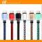 Aluminium Alloy round wire USB Data Cable for Android Cellphone
