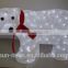 Outdoor Christmas Decoration LED White Bear Motif lights with Blue Bowknot