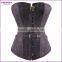 2016 Newly Steampunk Style Black Women Corset with Chain and Stud Detail