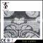 high quality simple floral pattern black shawl scarf hijab polyester fringed sophistication
