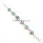 Tibet turquoise bracelet 925 silver jewelry Indian semi precious gemstone silver jewelry for women