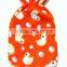 2000ml Orange With Flowers Fleece Hot Water Bag Cover