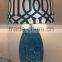 unique design glass jar table lamp with dark purple silk rectangular lamp shade for living room decorative SAA CE UL