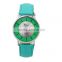 best selling fashion women geneva leather strap quartz watch relojes mujer