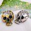 47*36mm Wholesale Rhinestone Skull Latest Fashion Brooch Pin