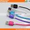 wholesale colorful fast charger micro to 8 pin 2 in 1 led usb cable
