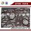 Gray and White Flock on Flock Fabric High Quality Home Textile Products