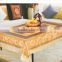 TJ-3834 Transparent emboossed tablecloth with golden & silver
