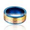 New Blue 316L Stainless Steel Ring, Rose Gold Faceted Tungsten Ring, Gold Faceted Tungsten Ring