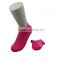 Haining GS custom various plain pure color pvc anti-slip black cotton women ankle grip trampoline socks