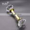 Gold Finish Zinc Alloy Crystal Glass Door Handles Set