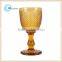 embossed thick stem wine glass