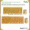 OEM mini wireless bamboo keyboard and mouse, any layout langauge are accepted