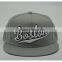 Custom blank flat brim 5 panel snapback cap/hat 3D embroidery cap
